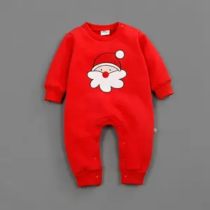 Groothandel Baby Kleding Lange Mouw Kerst Outfit Baby Winter Leuke Romper