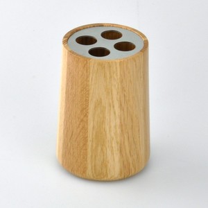 Marvelous Brown Toon <b>Wood</b> Round <b>Toothbrush</b> <b>Holder</b> - Product Image 2