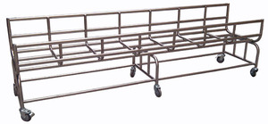 Hengmei for ironer hotel laundry <strong>feeding</strong> <strong>trolley</strong> oem customized hengmei stainless steel pipe <strong>trolley</strong> sheet <strong>feed</strong> truck - Product Image 3