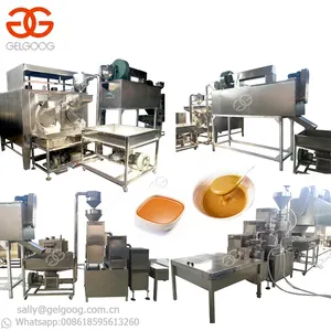 Precio de fábrica automática pasta de sésamo mantequilla de maní línea de producción tahini que hace la máquina