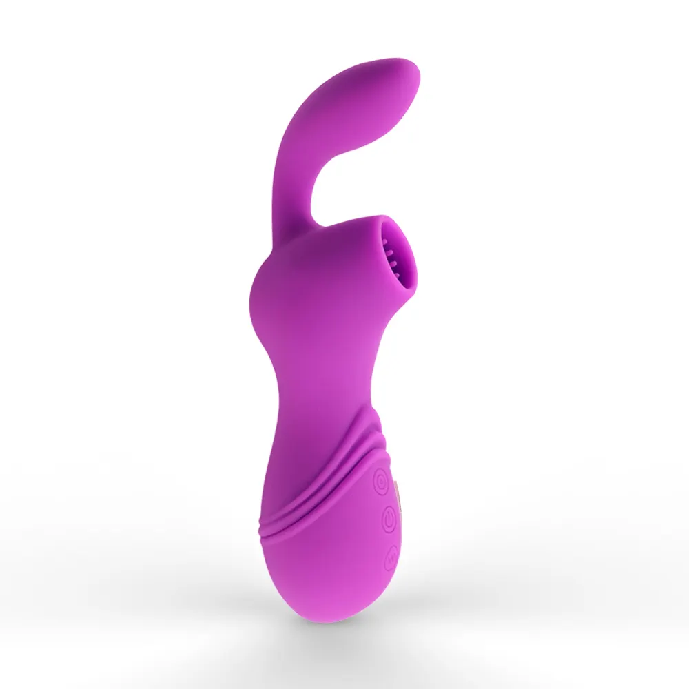 Alat pijat klitoris Vibrator G Spot Dildo wanita, Stimulator klitoris bergetar isi ulang dengan fungsi pemanasan 10 kuat