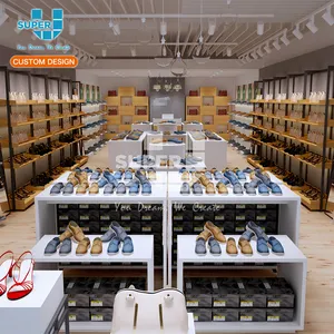 사용자 정의 쇼핑몰 상품화 소매 디스플레이 신발 가게 인테리어 디자인