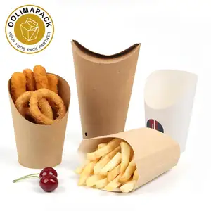 Paper Boxes Hot Sell Disposable Paper French Fries Box Eco Friendly Paper Chips Cup