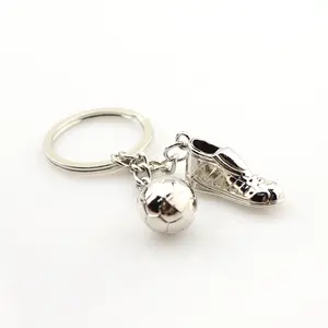 Fashion Sport Football Canvas Shoes Shape Metal Keychain for Bag Ornament