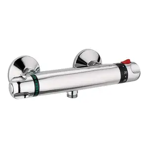 Thermostatic shower mixer faucet, Thermostatic Shower Valve Mixer Tap Outlet 1/2" Standard Exposed