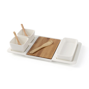 La cena de pescado blanco en forma de salsa platos <span class=keywords><strong>Tapas</strong></span> en conjunto con el embalaje de la caja de Color - Product Image 6