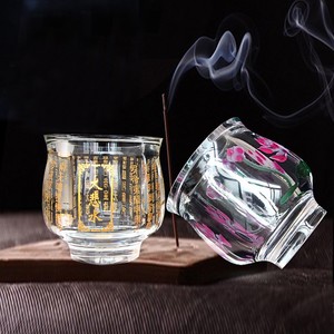 Vasos de agua de cristal para el hogar, copa de agua para purificación de agua de loto, Buda budista - Product Image 4