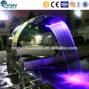 Acero inoxidable 304 piscina de agua cortina jardinería al aire libre fuente de pared cascadas - Product Image 2