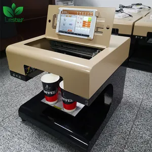 LSTA4-151 Wifi Ondersteuning 1 Of 4 Kopjes Koffie Afdrukken Eetbare Voedsel Koffie Printer Machine Voor Koffie Bar
