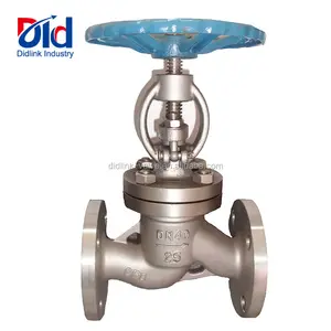 Stainless Steel CF8 flange DIN DN40 PN25 Manual Or Penumatic Operated Globe Valves Price