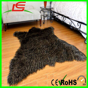 Faux fur piel del oso acento alfombra de peluche de felpa - Product Image 5