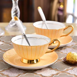 Арабская керамическая чайная чашка и блюдца, фарфоровые чашки с вашим логотипом, элегантные фарфоровые кофейные кружки