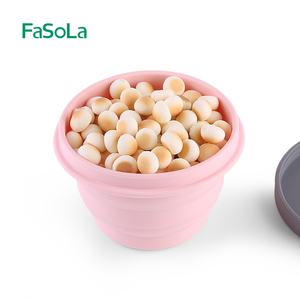 FaSoLa 1000ML pieghevole in Silicone ciotola da campeggio con coperchio per escursioni all'aperto frigorifero pieghevole ciotola per la conservazione degli alimenti - Product Image 3