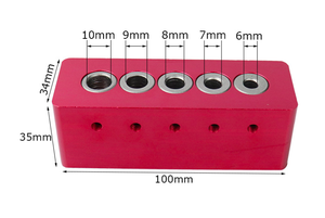L-HT43 Wood Straight Hole Drill <strong>Guide</strong> with 5 Pcs Drills Dowel Hole Jig 6/7/8/9/10mm Hole <strong>Drilling</strong> <strong>Guide</strong> Location Tool - Product Image 2
