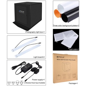 Boîte à lumière LED PULUZ 60x60x60cm, studio <span class=keywords><strong>photo</strong></span> LED, tente de prise de vue pour la photographie - Product Image 3