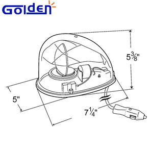 12 volt ámbar halógeno giratorio <span class=keywords><strong>Caracol</strong></span> faro con base magnética - Product Image 6