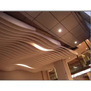 Wavy Design Aluminium Metal Ceiling Panels For Interior Decor