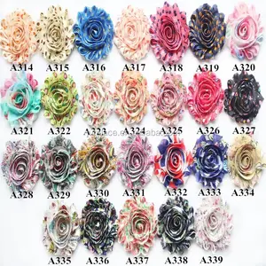 Haar Decoratie, Groothandel Nieuwe Gedrukt Bloemen Shabby Chic Verzwakte Rose Bloem Door Yard Voor Meisjes