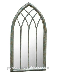 <span class=keywords><strong>Grand</strong></span> <span class=keywords><strong>miroir</strong></span> mural antique pour la décoration, <span class=keywords><strong>miroir</strong></span> de jardin à cadre arqué - Product Image 5