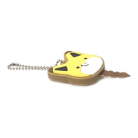 Funda de Llave de PVC Amarilla de Alta Calidad con Diseño 3D de Dibujos Animados