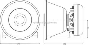 <span class=keywords><strong>100</strong></span> W Voiture SD-100A Alarme Sirène Haut-Parleur de Diffusion Pour Avertissement Véhicule @ 11 ohm - Product Image 4