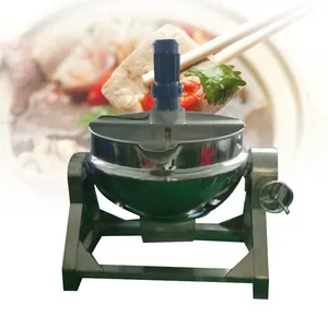 Ketel masak uap ganda mini 200 Liter, ketel peralatan memasak dari Tiongkok