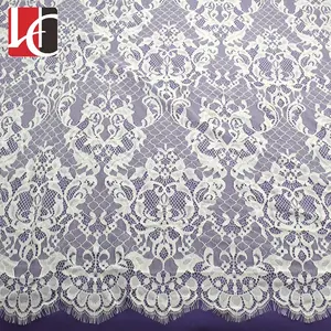 HC-5228 Hechun fleur français dentelle tissu rideaux