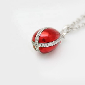 <span class=keywords><strong>Colgante</strong></span> de plata de ley 925 personalizable, collar de <span class=keywords><strong>huevo</strong></span> de Pascua ruso de alta calidad - Product Image 3