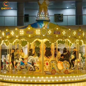 Remolque montado en los niños <span class=keywords><strong>de</strong></span> atracciones plegable simple 12/16 asientos carrusel móvil <span class=keywords><strong>de</strong></span> fibra <span class=keywords><strong>de</strong></span> vidrio <span class=keywords><strong>de</strong></span> <span class=keywords><strong>caballos</strong></span> <span class=keywords><strong>de</strong></span> carrusel <span class=keywords><strong>para</strong></span> venta - Product Image 2