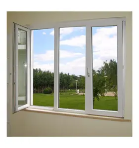 심플한 디자인 안전 강화 유리 여닫이 창 방음 기능이 있는 알루미늄 슬라이딩 타입 CE 침실 인증