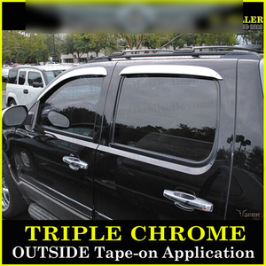 Visera cromada para ventana y puerta para modelo de coche Chevrolet Silverado - Product Image 2