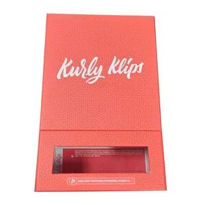 Cajas de papel mate personalizadas con logotipo para extensiones de cabello