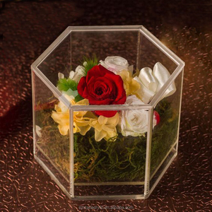 Hộp Hoa <span class=keywords><strong>Acrylic</strong></span> Hình Lục Giác Hộp Quà <span class=keywords><strong>Acrylic</strong></span> Tùy Chỉnh - Product Image 1