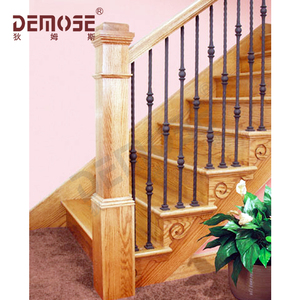 Cổ wrought sắt đúc sẵn cầu thang lan can lan can cho trong nhà dân cư ban công boong hiên biệt thự vật liệu gỗ - Product Image 2