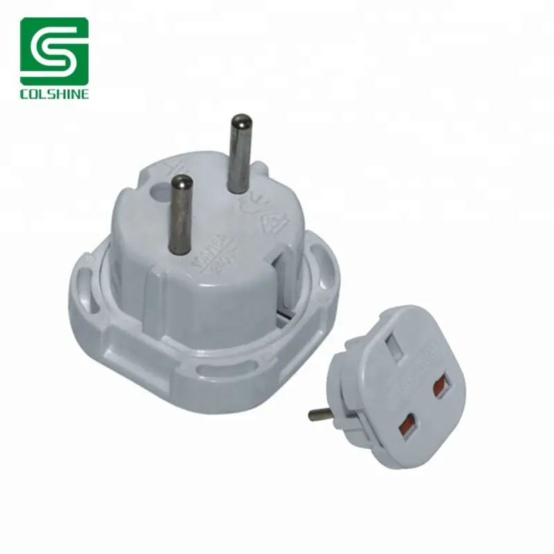 Colshine 10A 16A 250V, schuko Alemania eléctrico adaptador de enchufe de alimentación/hombre enchufe eléctrico