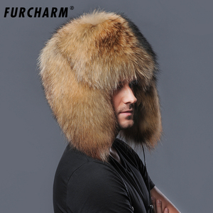 All'ingrosso esterno russo Ushanka cappello invernale caldo grande pelliccia Trapper peloso per gli uomini stile aviatore - Product Image 6
