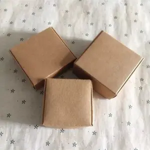 Eenvoudige Bruine Kraftpapier Zeep Verpakking Kleine Kartonnen Doos