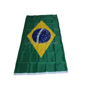 Vendita calda 100% poliestere 90*150 cm bandiere nazionali Brasile per la promozione