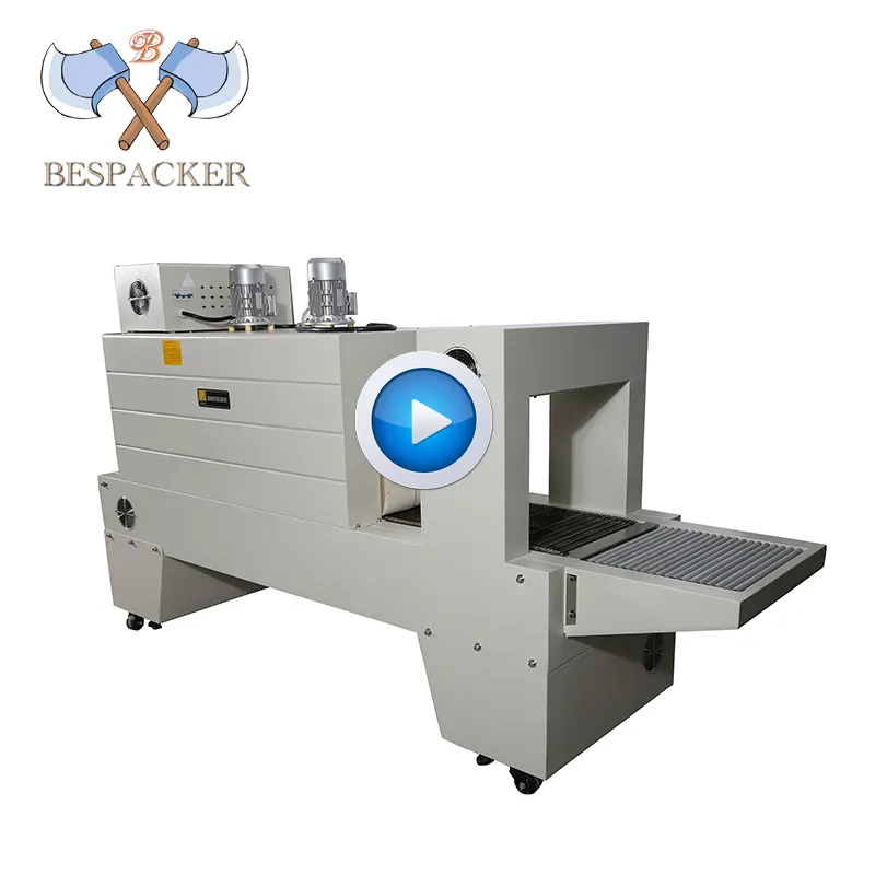 Bespacker BSE-5040A otomatik PE film jet shrink tünel paketleme su şişesi sarma shrink sleeve kesme paketleme makineleri