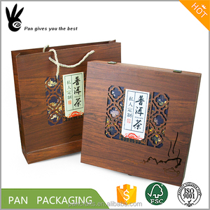 <span class=keywords><strong>Scatola</strong></span> di <span class=keywords><strong>Legno</strong></span> Personalizzata <span class=keywords><strong>per</strong></span> Conservazione Tè Pu Erh con Coperchio Scorrevole - Product Image 4