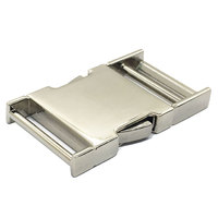 Boucle à dégagement rapide latérale en métal de 25 mm, de haute qualité, de luxe, étanche, en alliage de zinc, avec logo personnalisé, incurvée, dorée, 10 mm, marque HPB