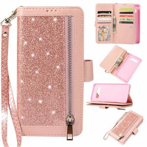 Nueva <span class=keywords><strong>Funda</strong></span> Brillante Multifuncional con Cierre y Acabado Brillante en PU <span class=keywords><strong>para</strong></span> <span class=keywords><strong>Samsung</strong></span> <span class=keywords><strong>S7</strong></span> S8 S9 S10 Plus Note 8 9 - Product Image 4