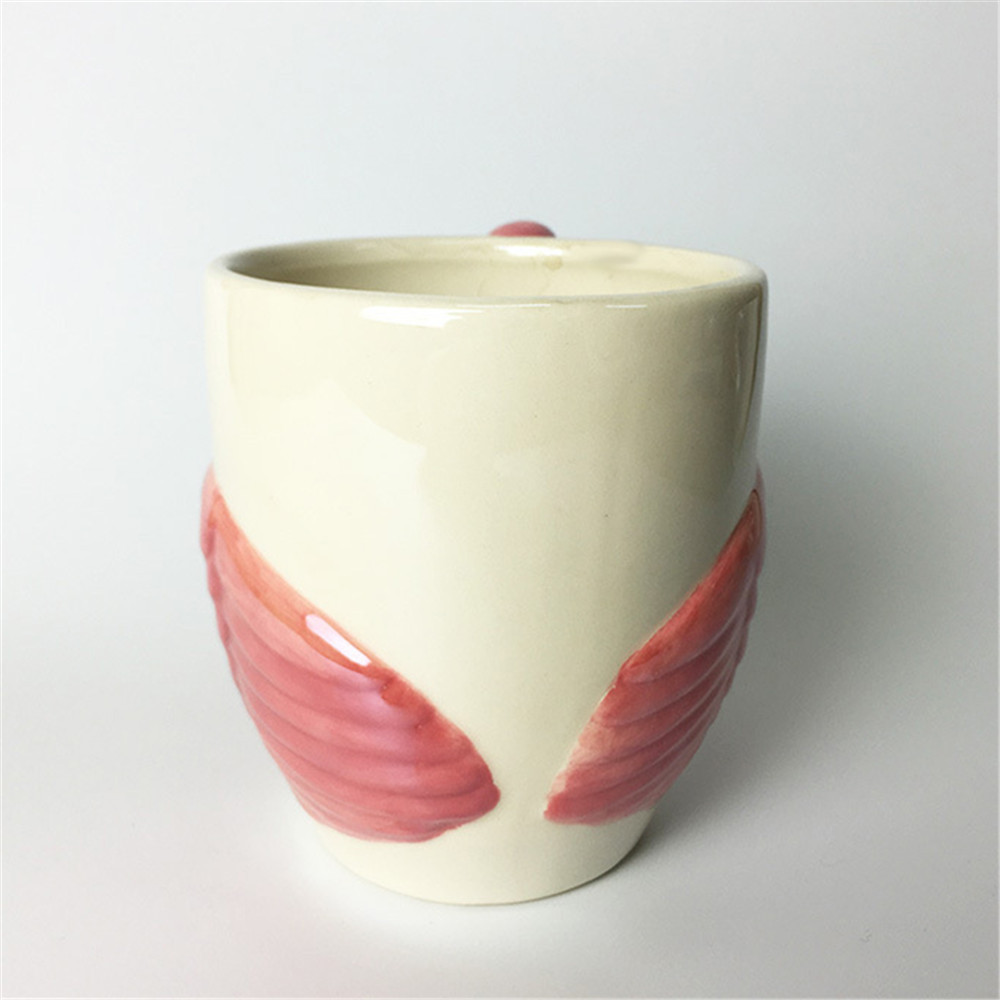 AVENUELAFAYETTE Mug à Infusion Flamant Rose 280 Ml - Tasse Céramique Avec Couvercle Et Filtre INOX