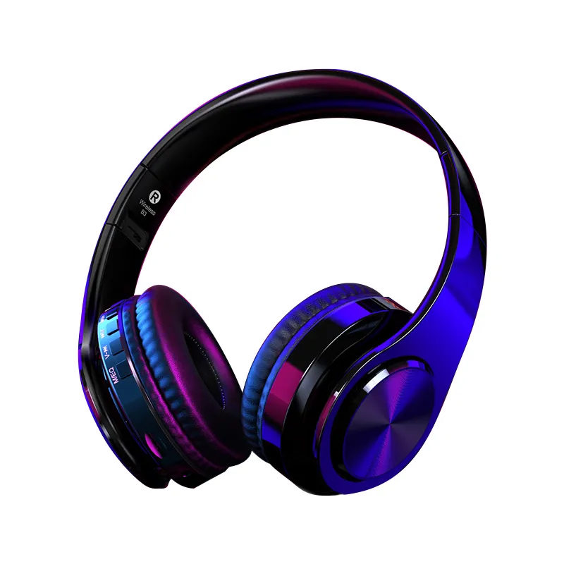 B3 Nova venda quente dobrável fone de ouvido sobre a orelha fones de ouvido estéreo de alta fidelidade de graves V5.0 BT bluetooth sem fio fone de ouvido fone de Ouvido móvel