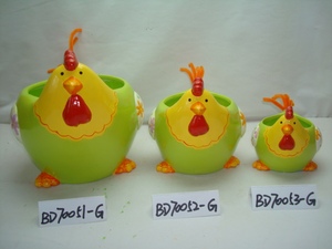 Maceta de cerámica decorativa hecha a mano para pollos y rozadores, diseño nuevo, ideal para decoración de jardín y Pascuas - Product Image 2