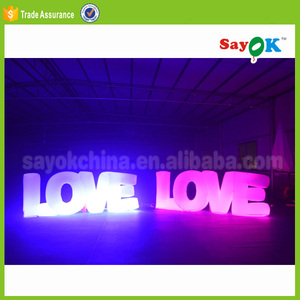 Luz led carta de amor de la boda carta inflable gigante cartas para alquiler - Product Image 5