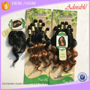All'ingrosso a buon mercato <span class=keywords><strong>Remy</strong></span> Body 6 pz capelli sintetici con chiusura 18 "20" 22 "in un pacchetto - Product Image 3