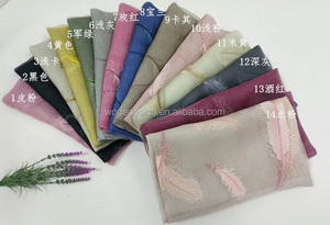 2018 alta qualità Hangzhou produttore moddish ladys Hijab scialli Tie tye sciarpe di seta di lana all'ingrosso ricamate - Product Image 6