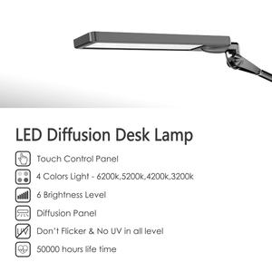 Lampe de bureau LED portable en métal noir de style européen pour les cils, avec luminosité réglable et utilisation en salle de lecture - Product Image 6