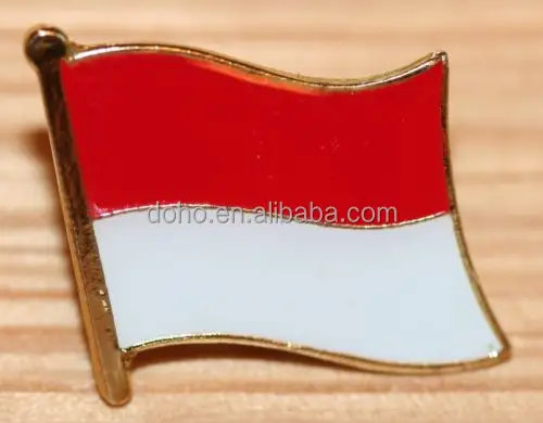 Wholesale and retail INDONESIA Indonesian Country Metal Badge Newly designing & Hot selling Flag Lapel Pin Badge